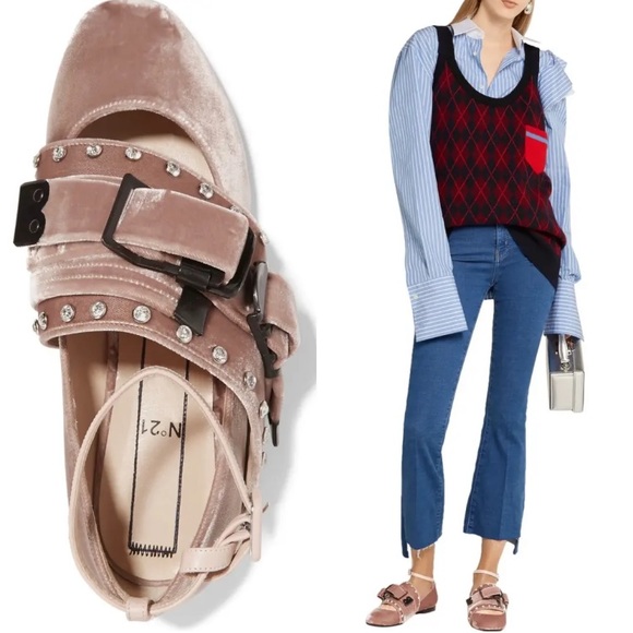 *Like New* N21 Velvet Ballet Flats - Picture 3 of 13